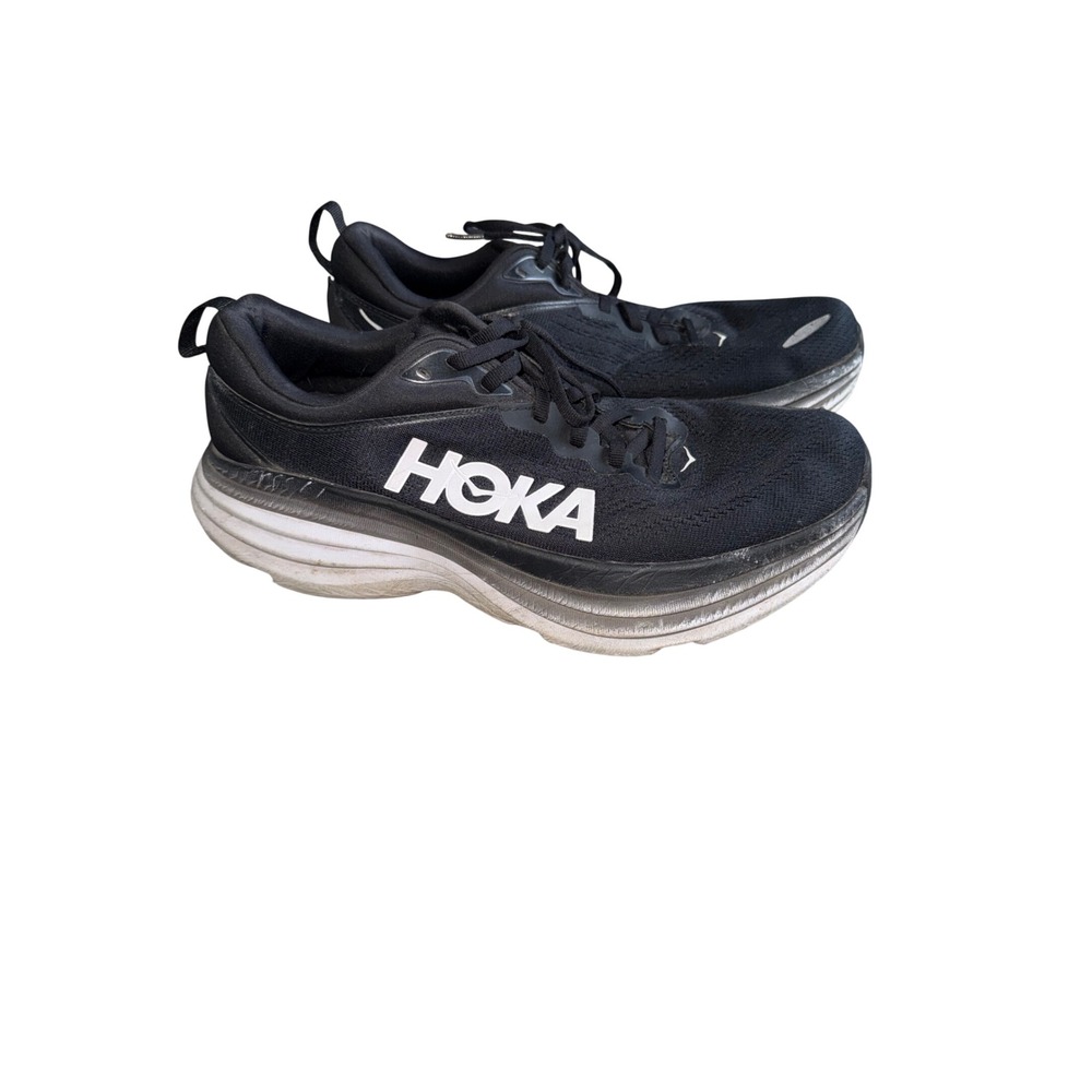 Hoka One One Black and White Women's Running Shoes